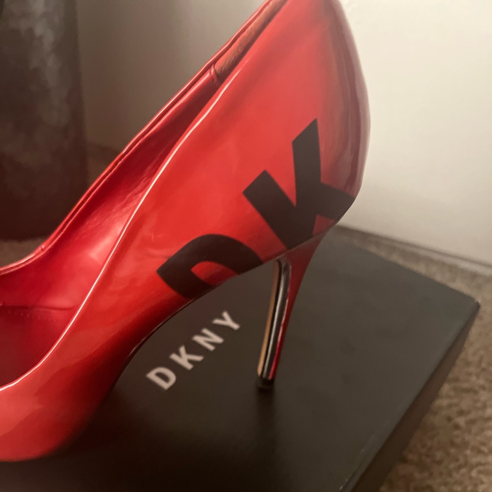 Sexy red peep toe only worn twice and great condition